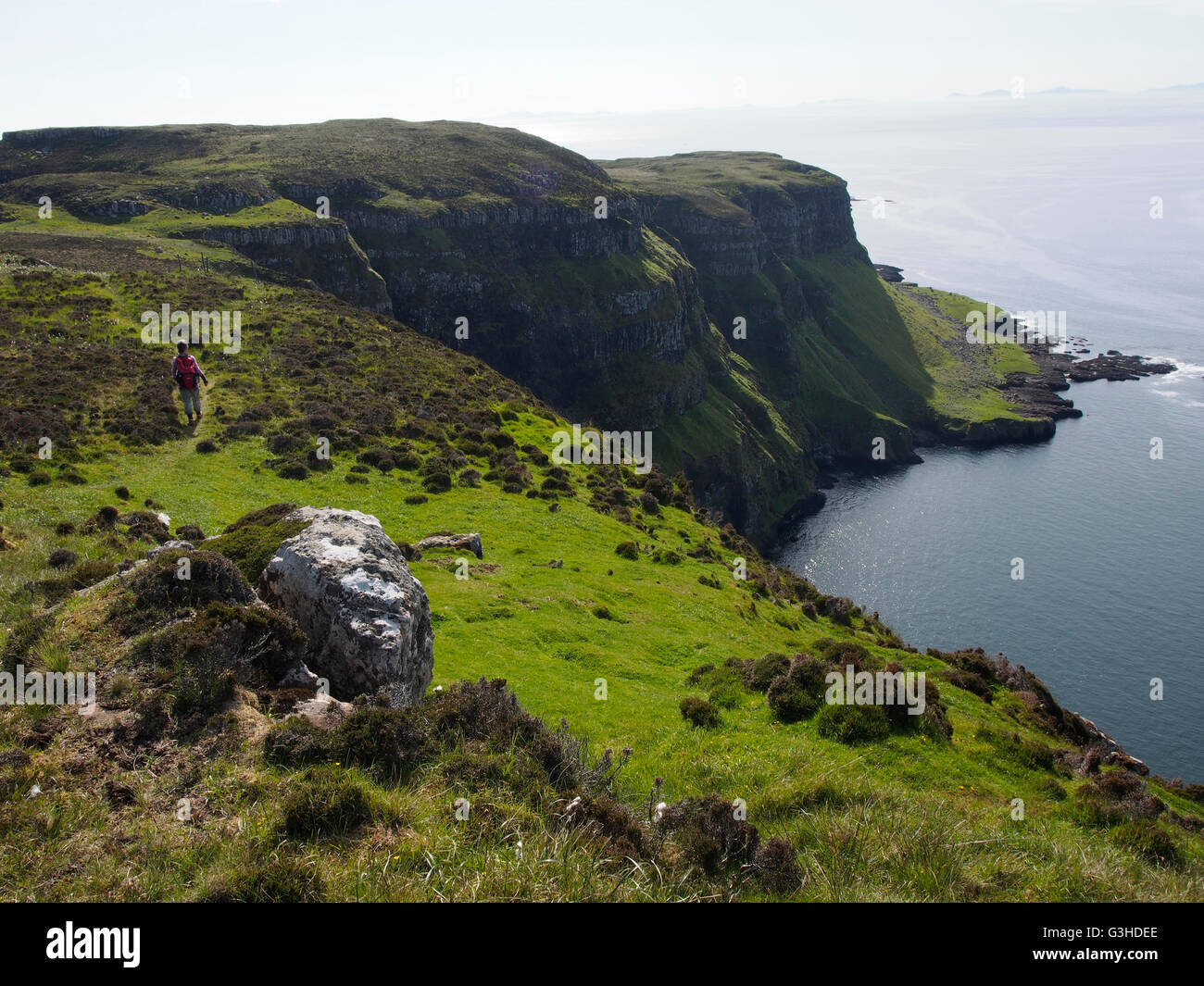 Cliffs on north coast of Canna Stock Photo