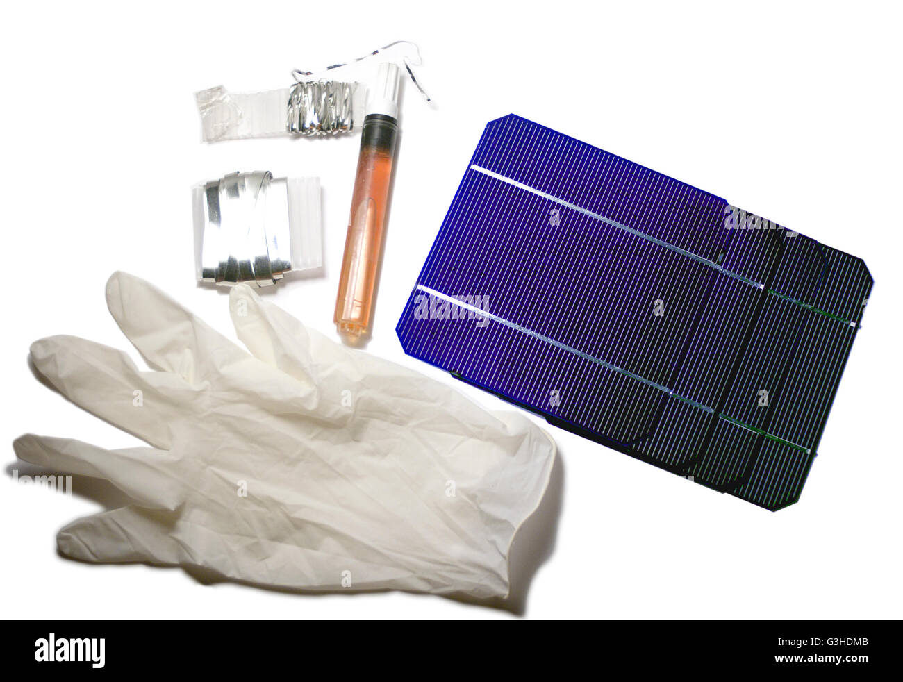 Homemade solar panel building kit Stock Photo Alamy