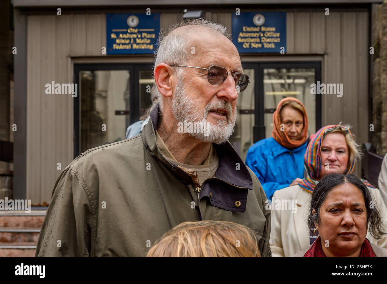 Actor and activist, James Cromwell joining the press conference outside of the U.S. Attorney's office to discuss his involvement in the issue. (Photo by: Erik Mc Gregor/Pacific Press) Stock Photo