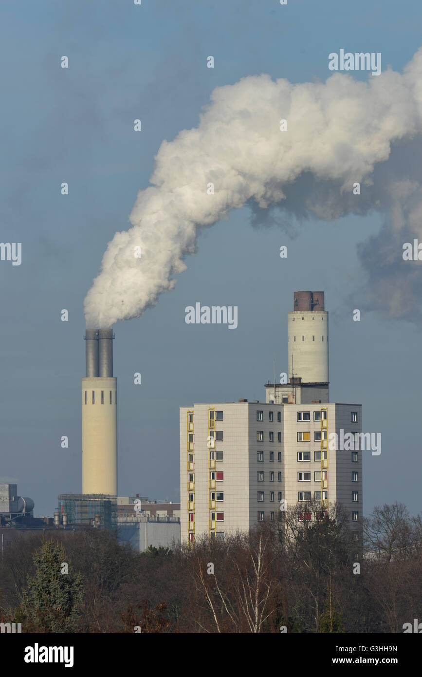 Schornstein, Kraftwerk Reuter, Charlottenburg, Berlin, Deutschland Stock Photo