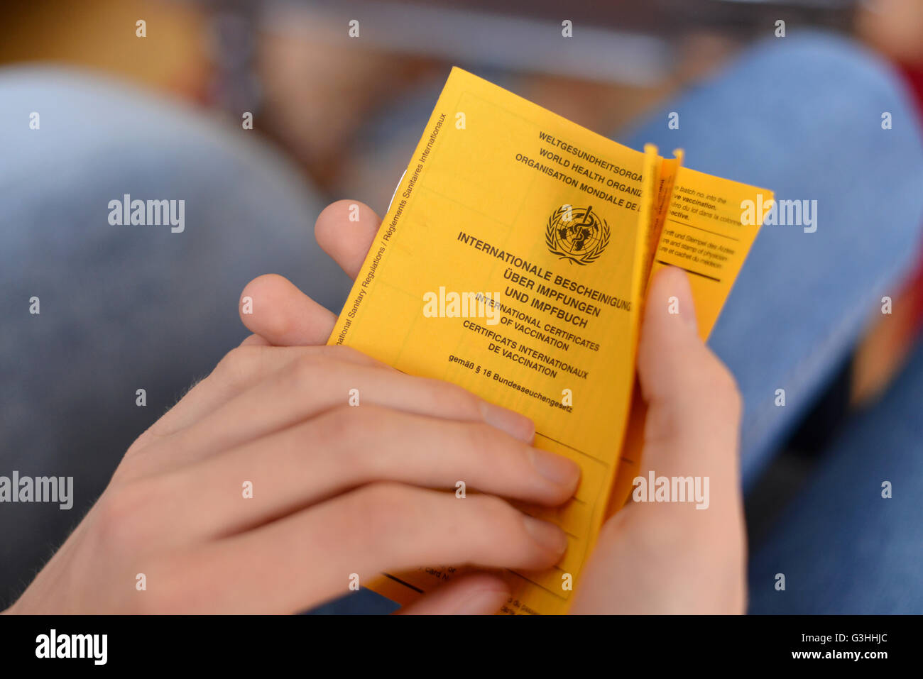 Impfbuch Stock Photo
