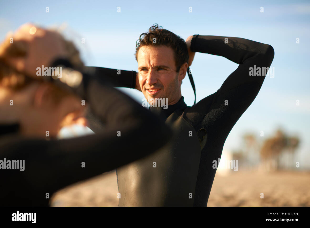 Wetsuits beach hires stock photography and images Alamy