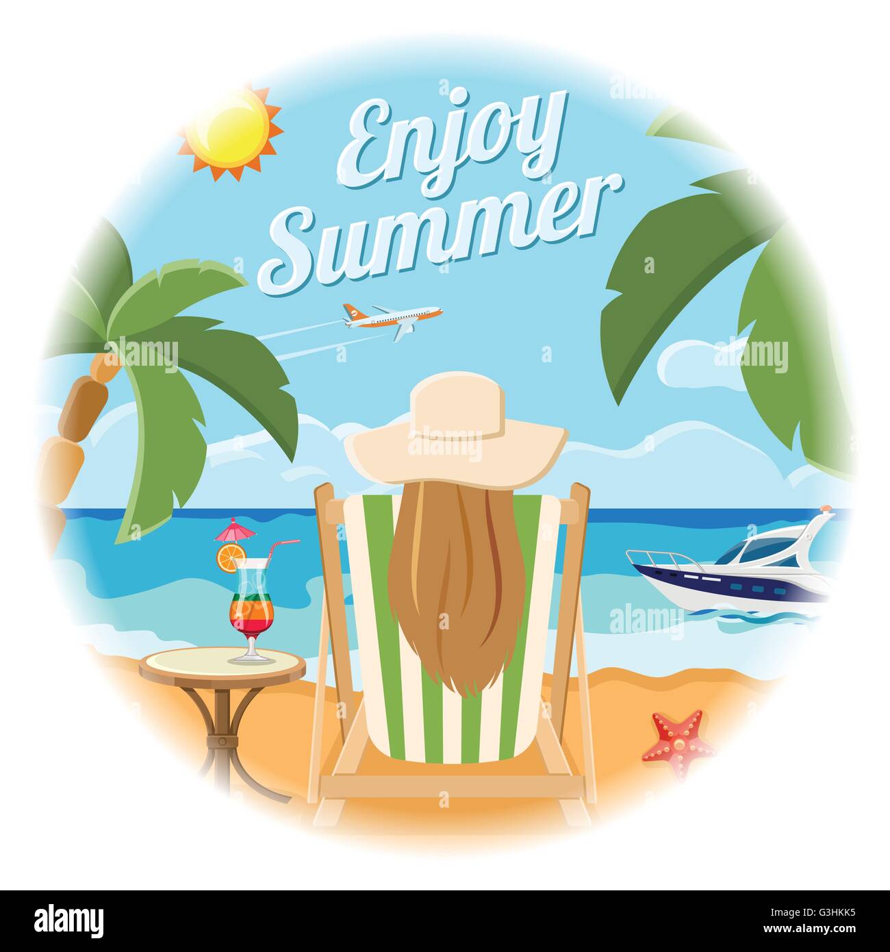 Vacation and Summer Card Concept Stock Vector Image & Art - Alamy