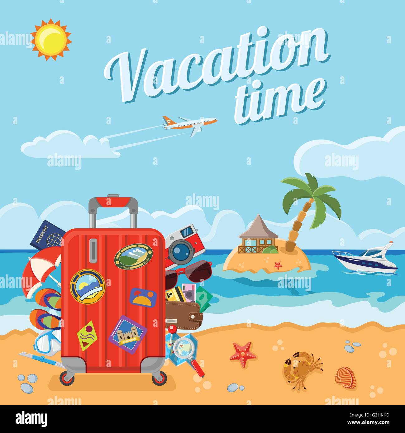 Vacation and Summer Concept Stock Vector Image & Art - Alamy