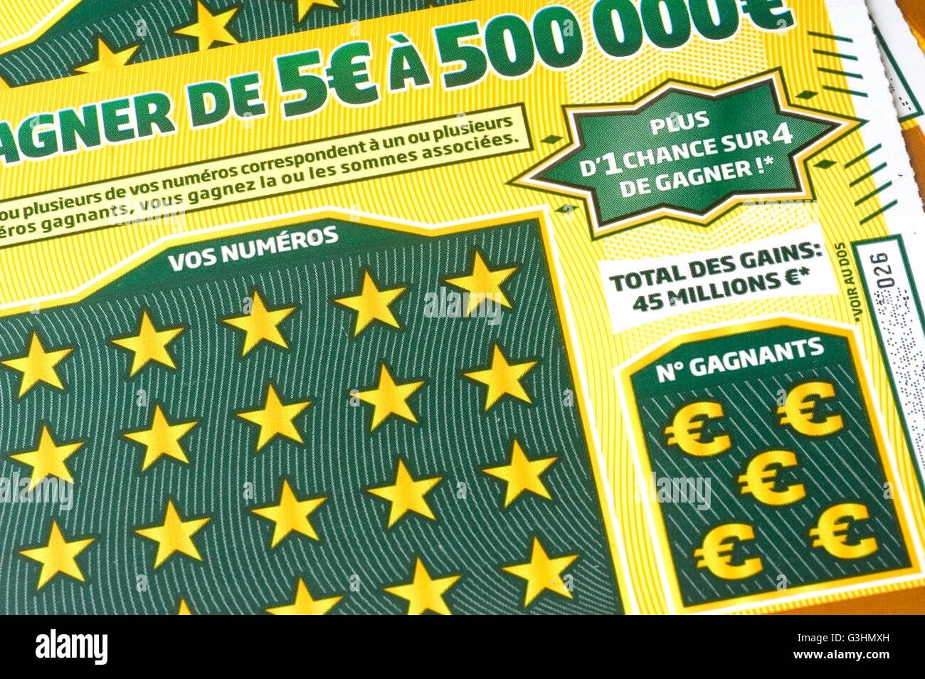 play scratch cards French Stock Photo Alamy