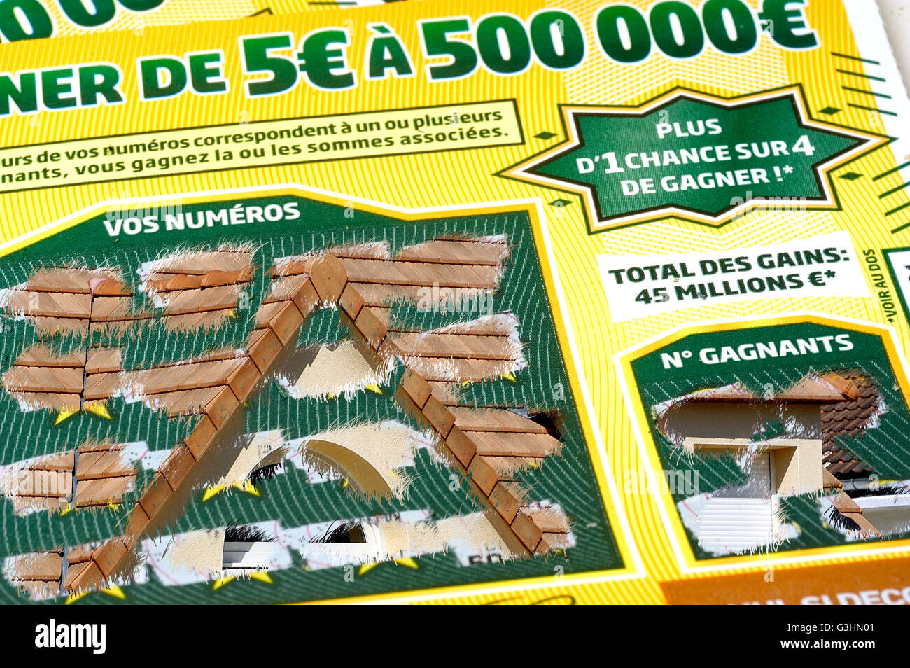 play scratch cards French Stock Photo Alamy