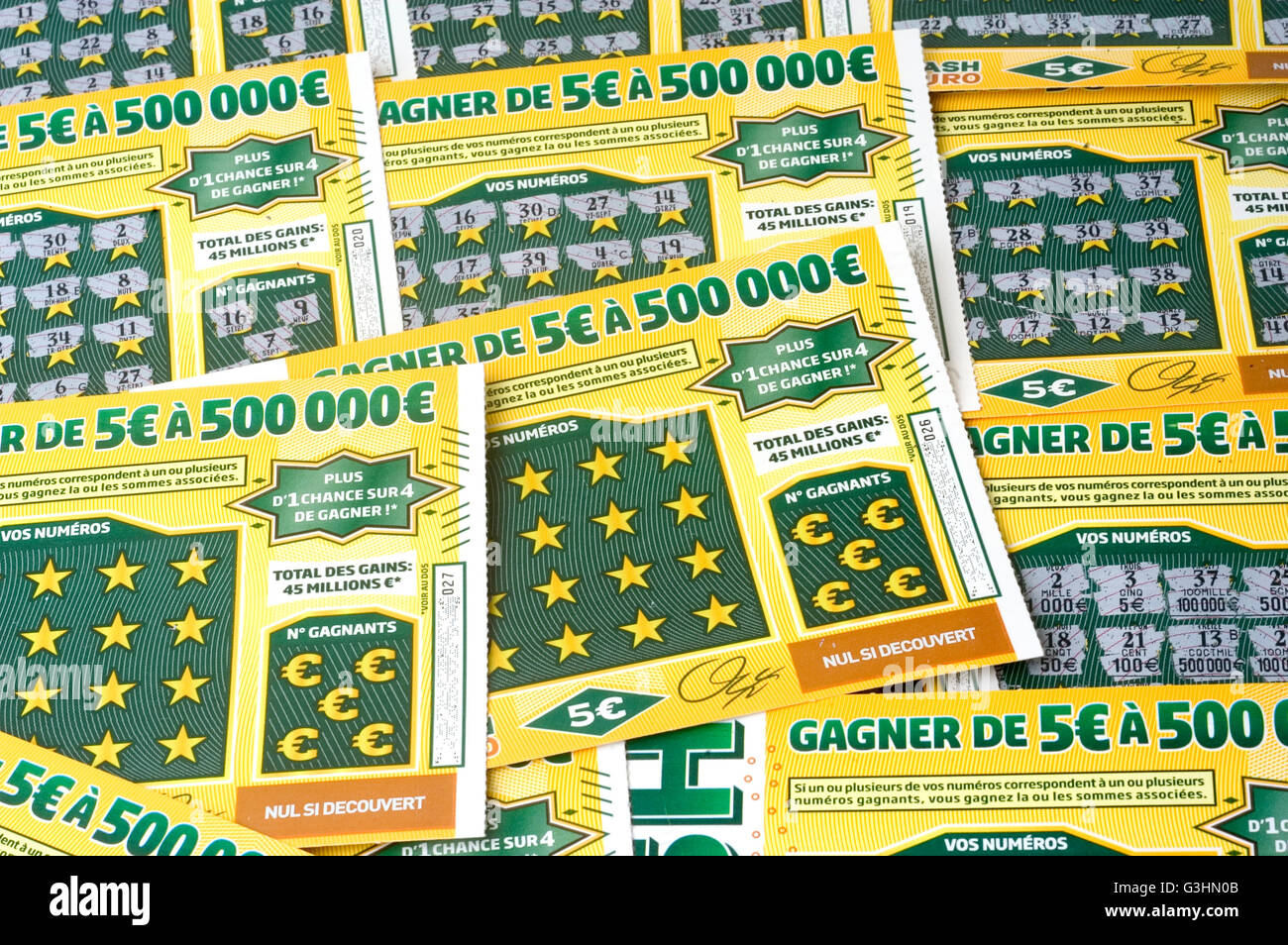 play scratch cards French Stock Photo Alamy