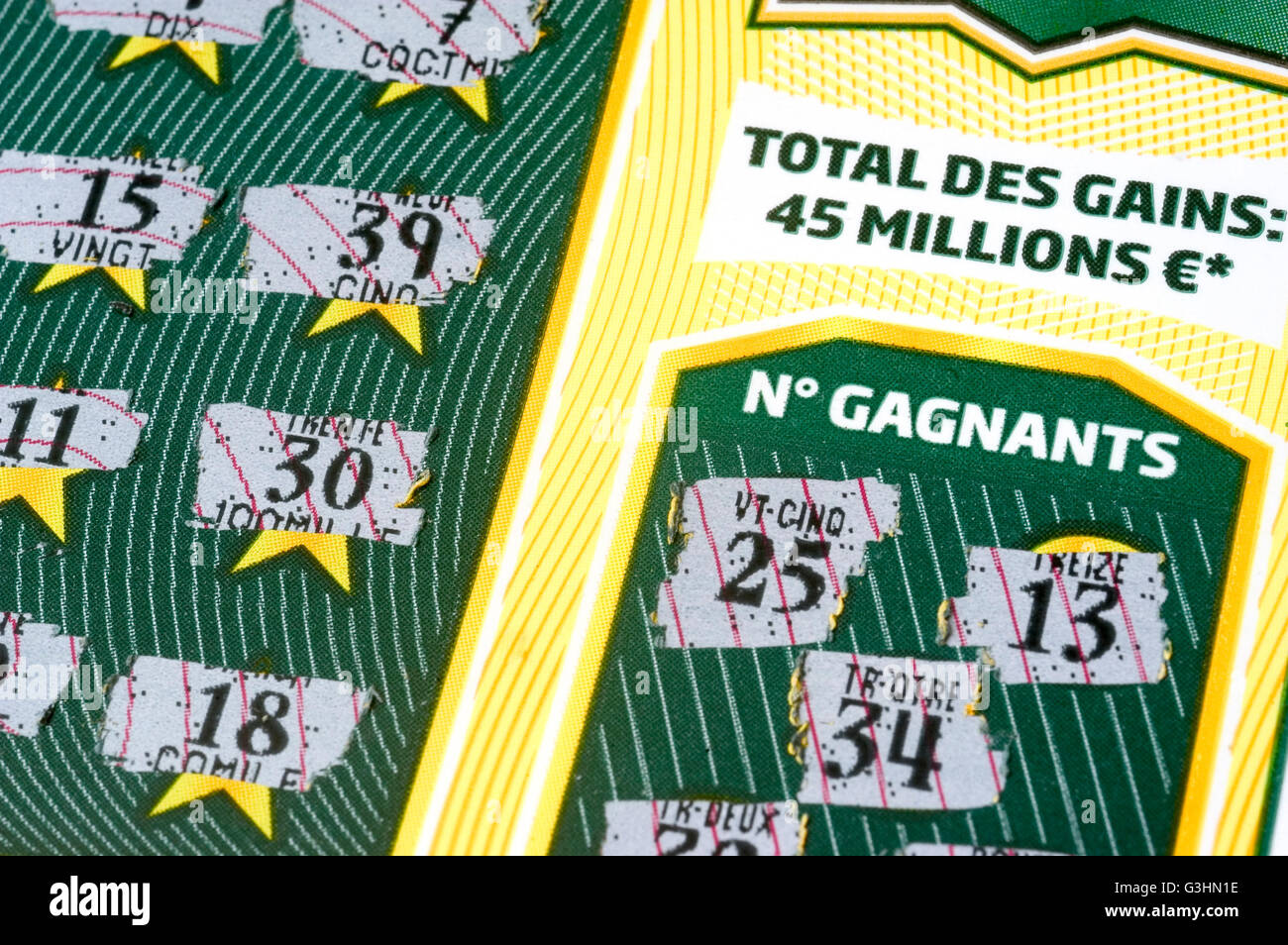 play scratch cards French Stock Photo Alamy