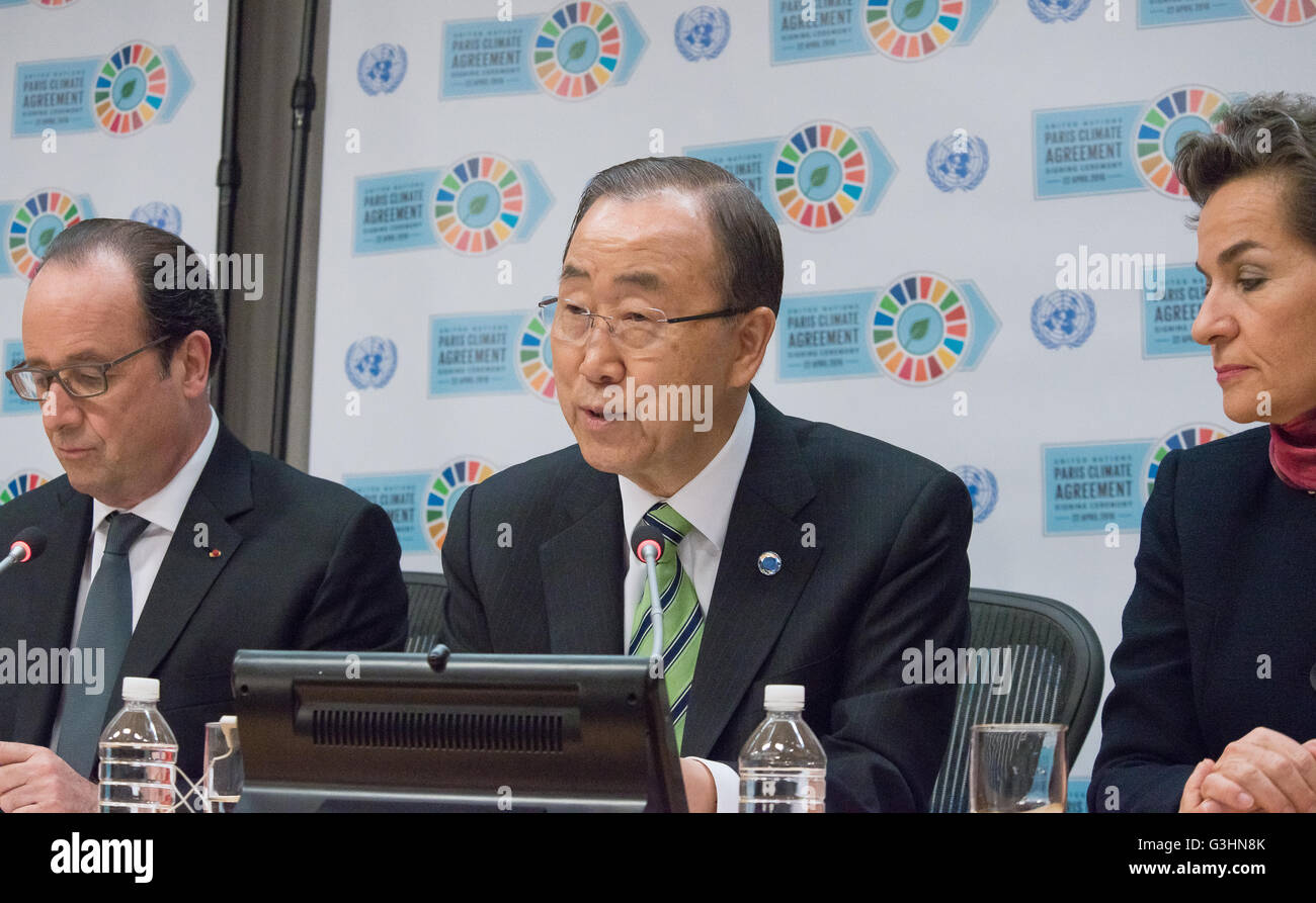 New York, United States. 22nd Apr, 2016. UN Secretary-General Ban Ki ...