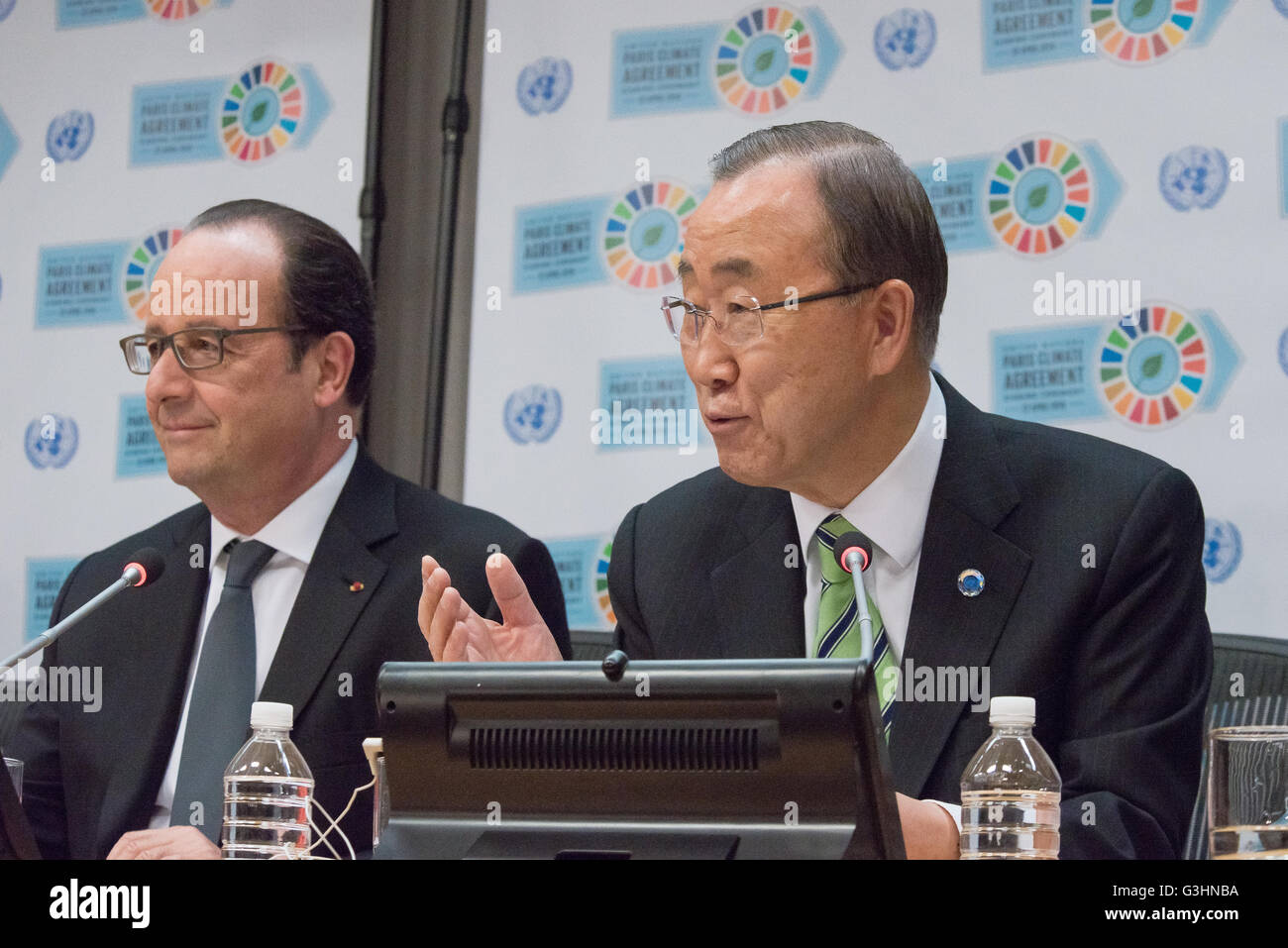 New York, United States. 22nd Apr, 2016. UN Secretary-General Ban Ki ...