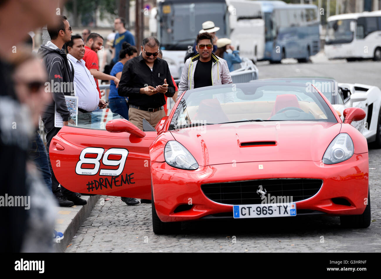 Sport Cars On Renting Paris Stock Photo Alamy