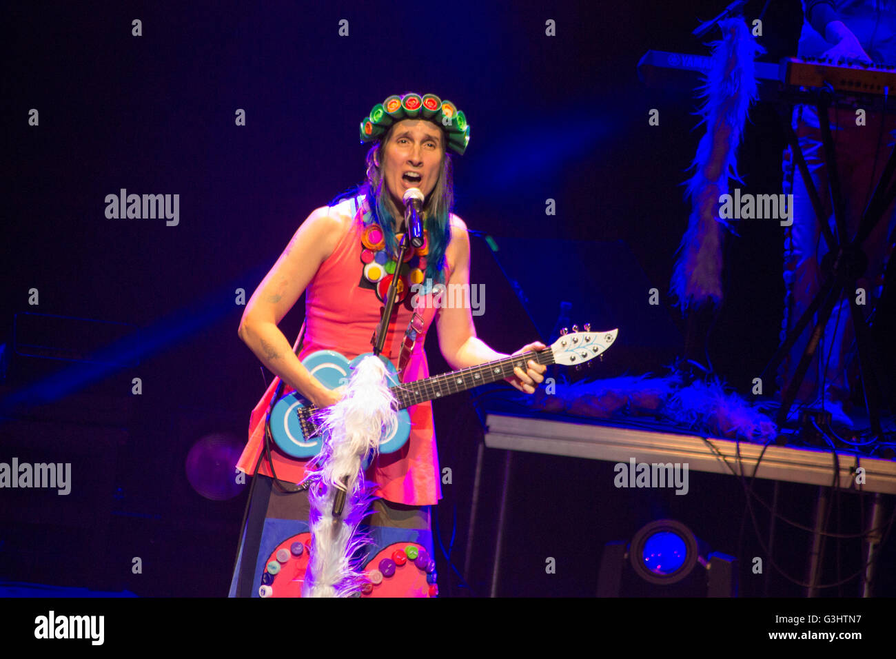 Bogota, Colombia. 16th Apr, 2016. Aterciopelados is a Colombian band with history and recognized in the country overall in Bogotá. © Daniel Garzón Herazo/Pacific Press/Alamy Live News Stock Photo
