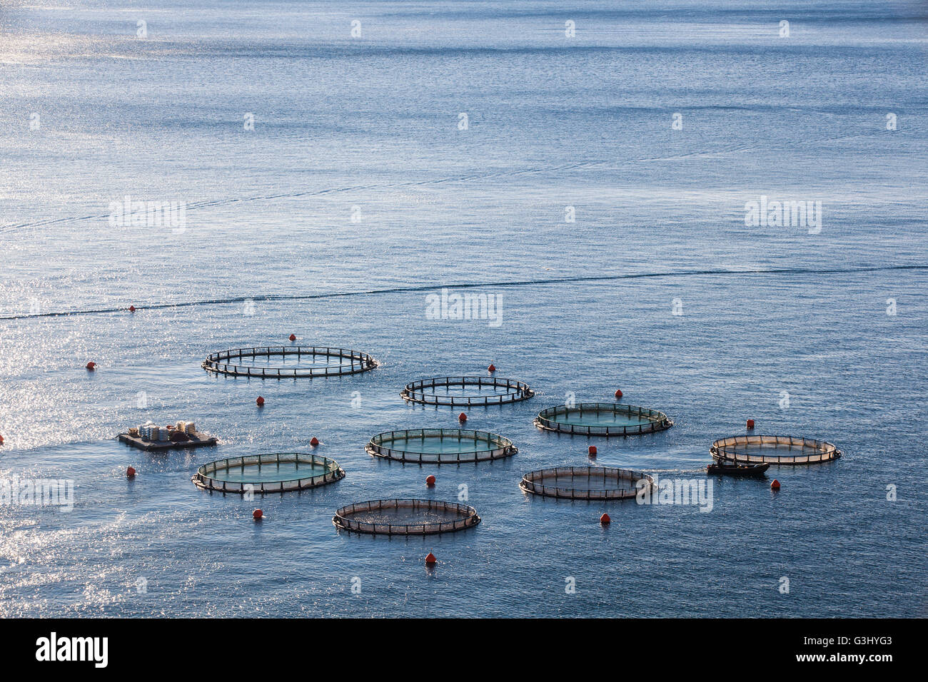 Aquaculture farms Stock Photo