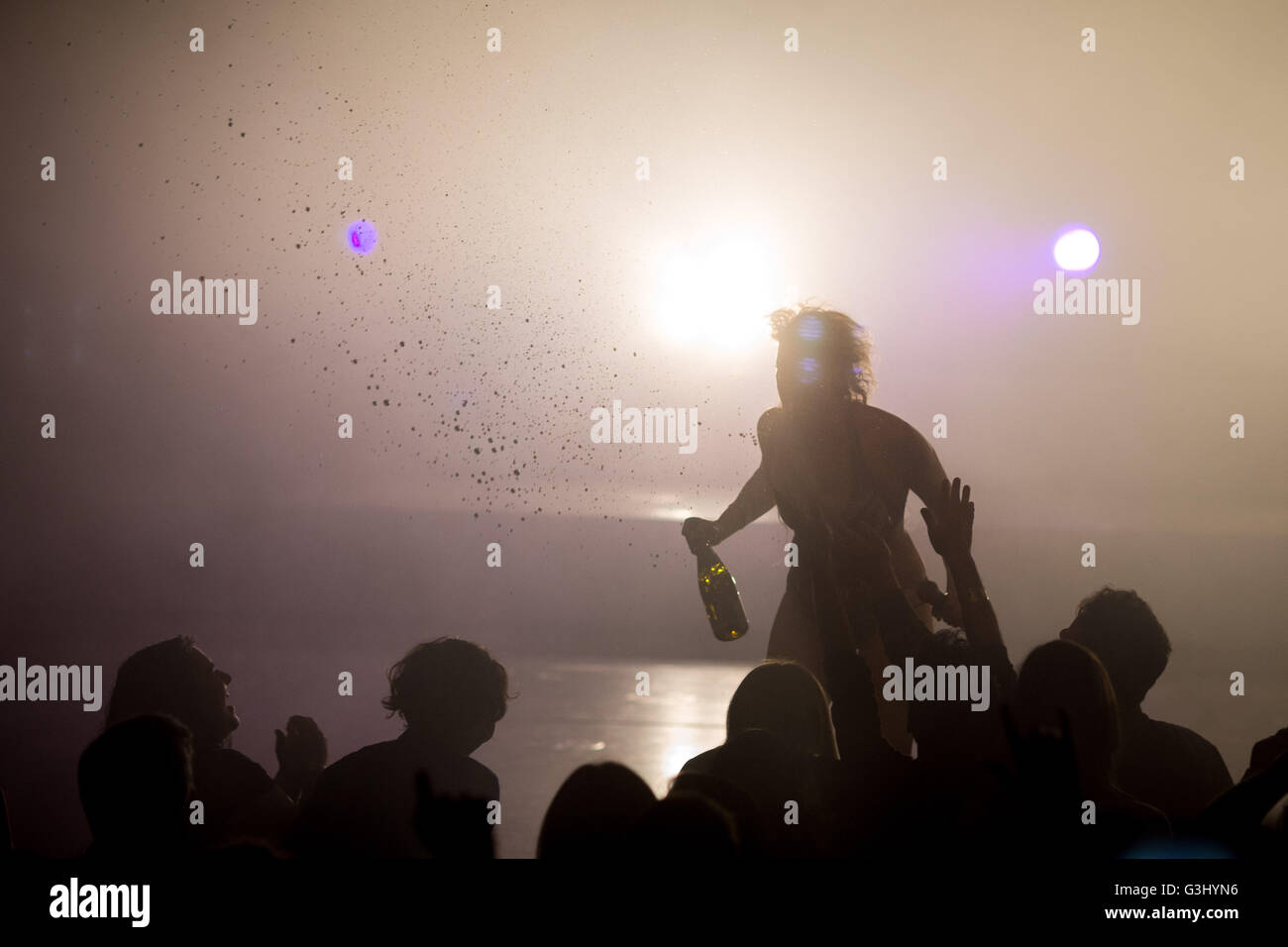 Canadian electronic musician and performance artist Peaches performs