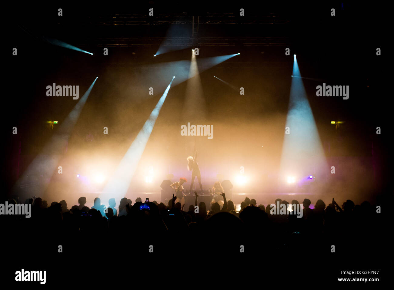 Canadian electronic musician and performance artist Peaches performs