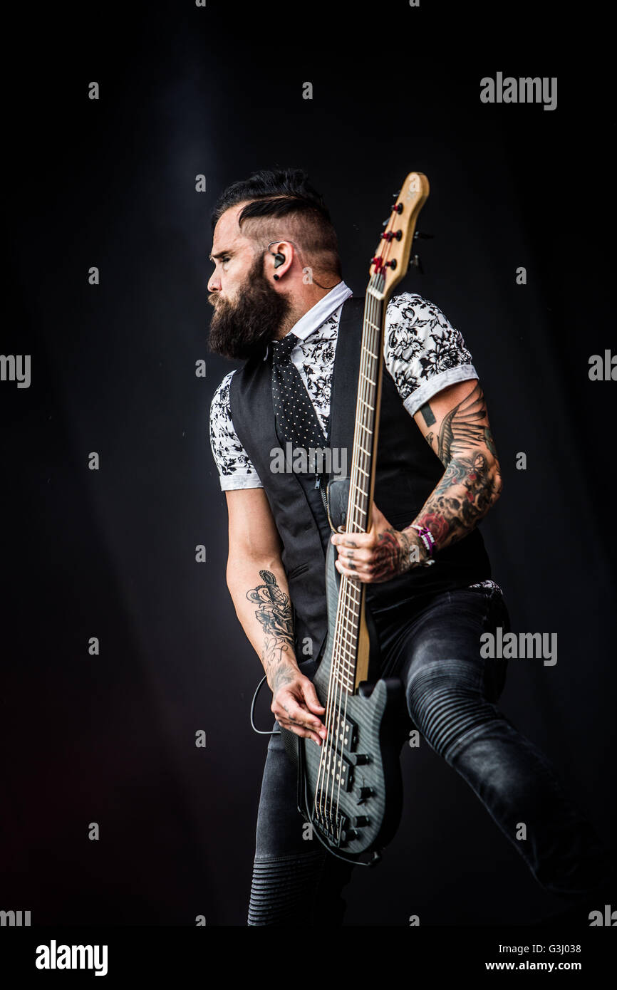 Landgraaf, Netherlands. 11th June, 2016. Skillet perform live at Pinkpop  Festival 2016 in Landgraaf. © Roberto FinizioPacificf PressAlamy Live  News Stock Photo - Alamy