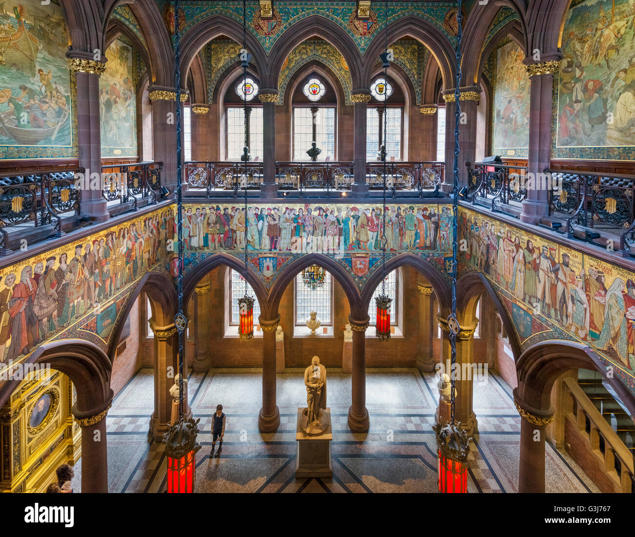 Entrance hall at the Scottish National Portrait Gallery, Edinburgh, Scotland, UK Stock Photo