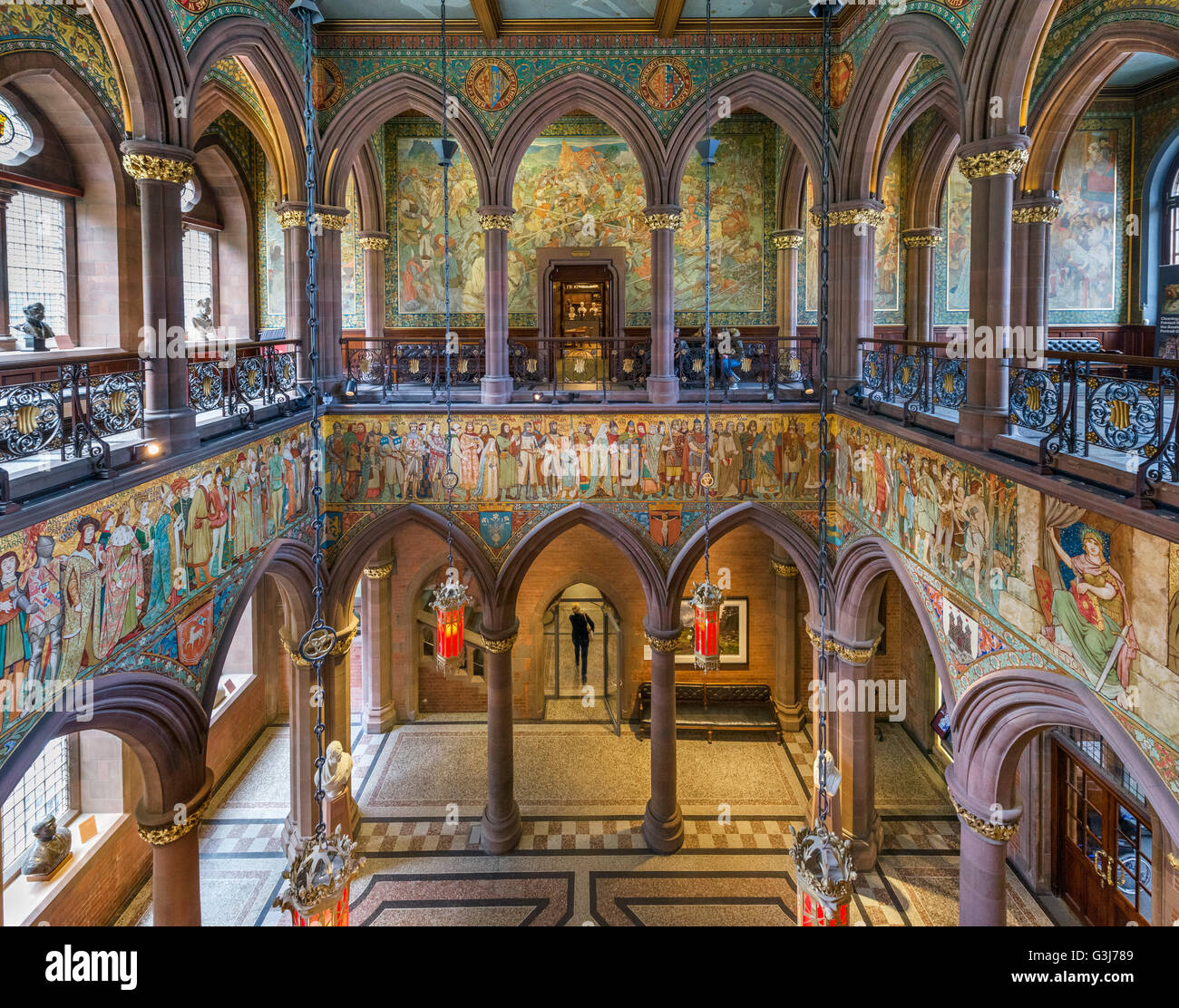 Entrance hall at the Scottish National Portrait Gallery, Edinburgh, Scotland, UK Stock Photo
