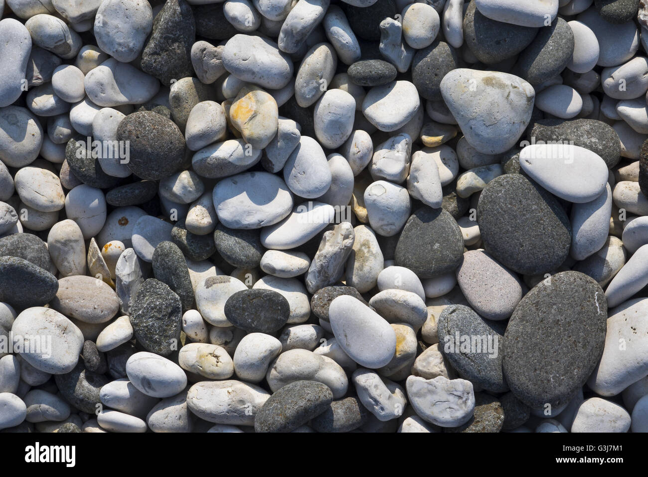 white and black pebbles on beach Stock Photo - Alamy