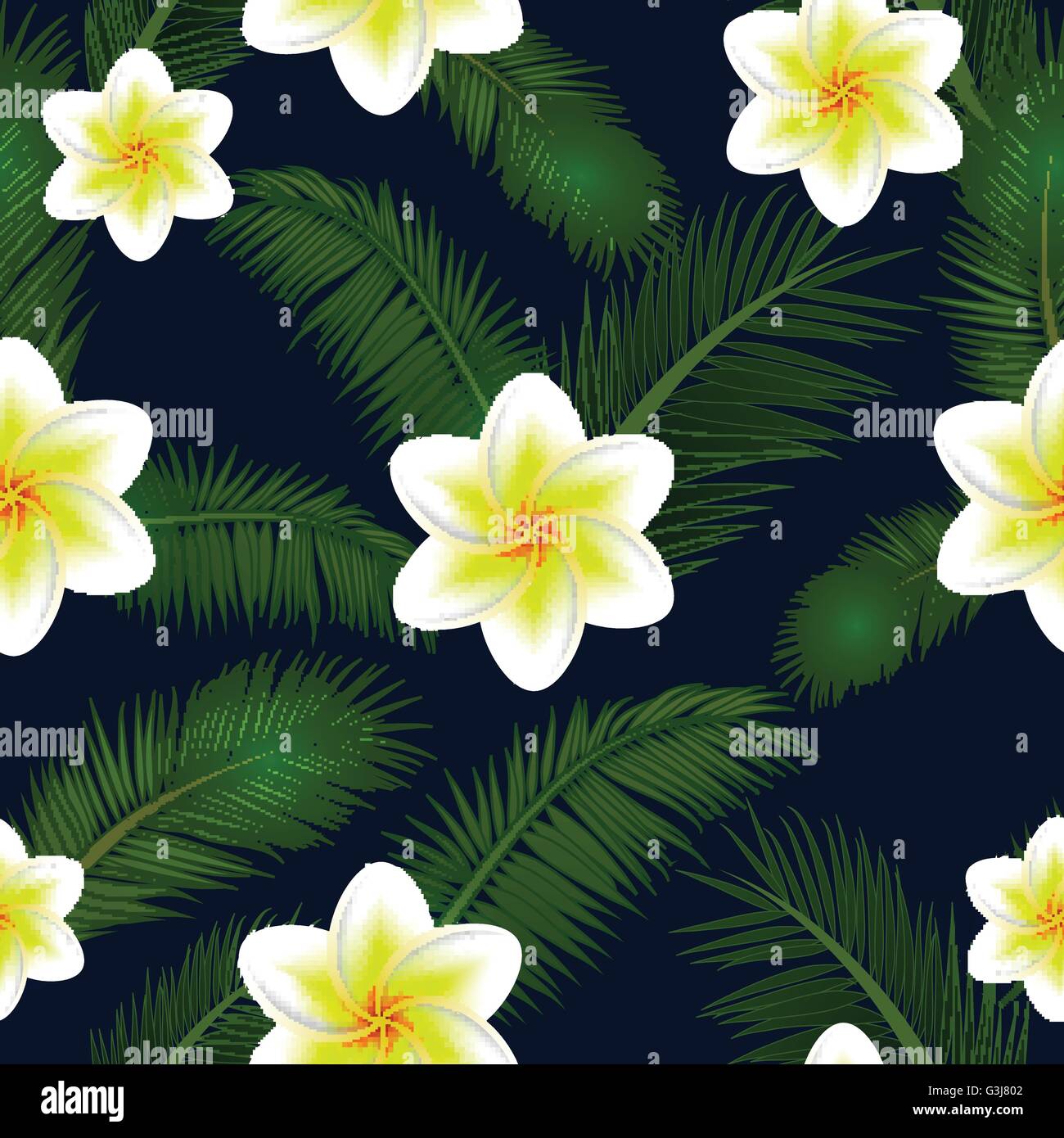 Vector Illustration of floral seamless pattern Stock Vector