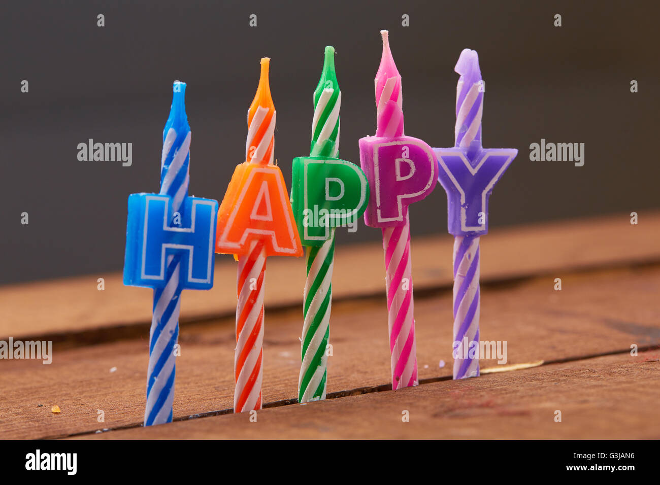 happy birthday candles Stock Photo Alamy