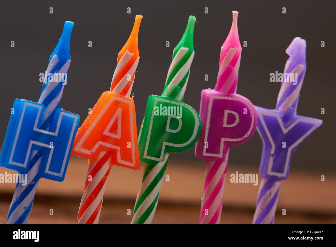 happy birthday candles Stock Photo - Alamy
