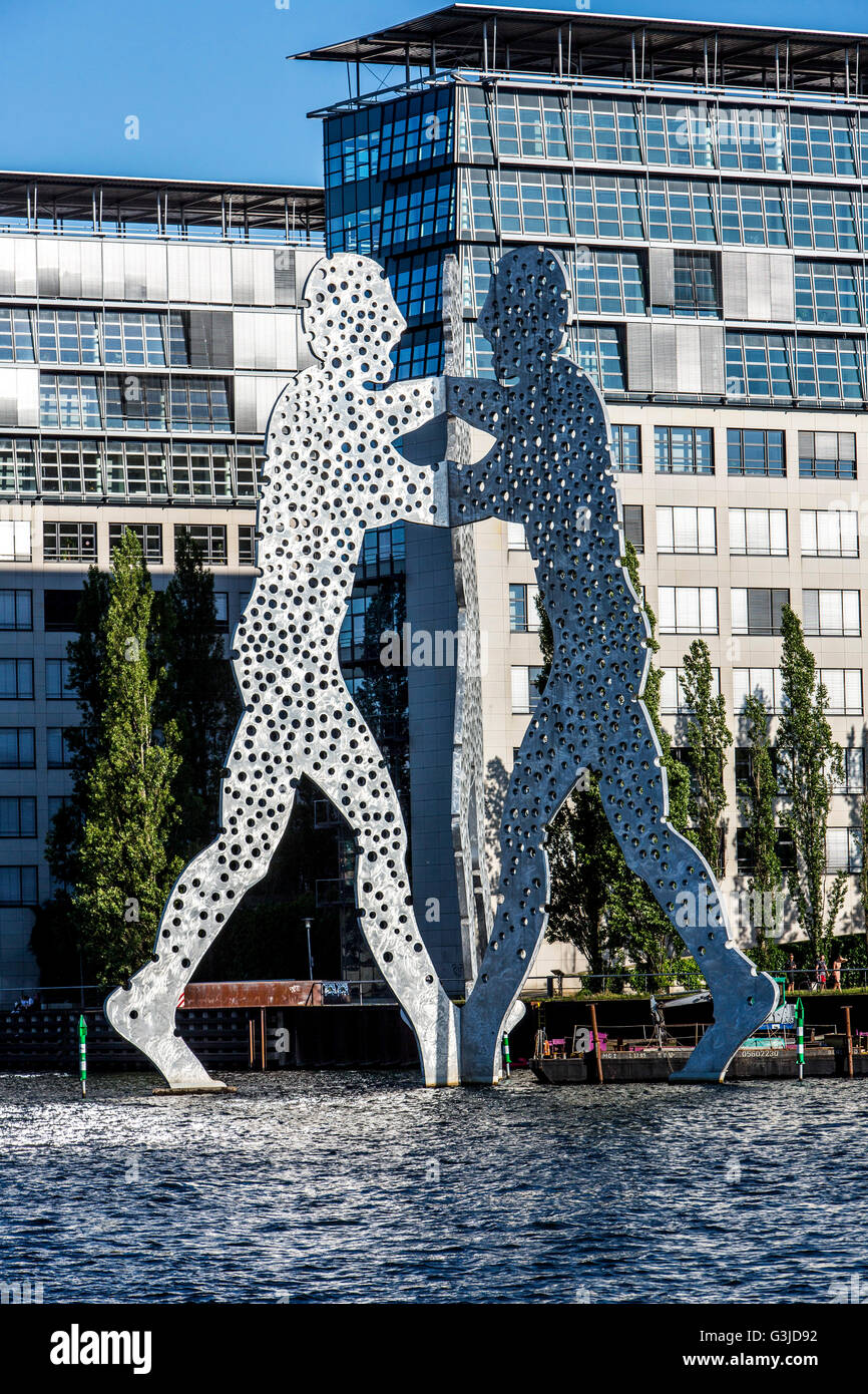 Artwork, Sculpture Molecule Man In The River Spree, Berlin ...