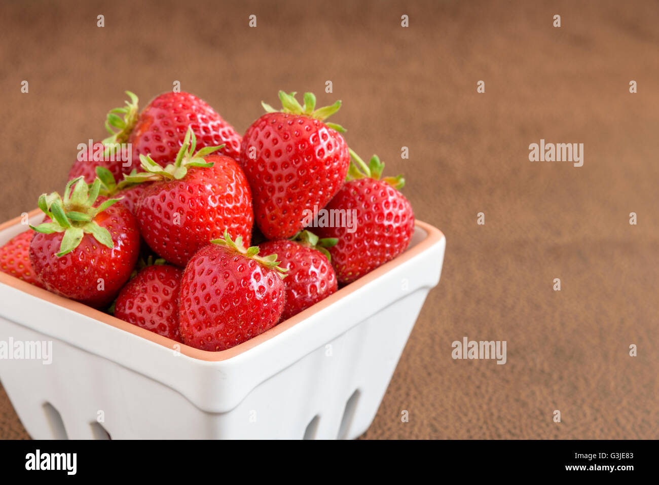 Strawberries stems in white hi-res stock photography and images - Alamy