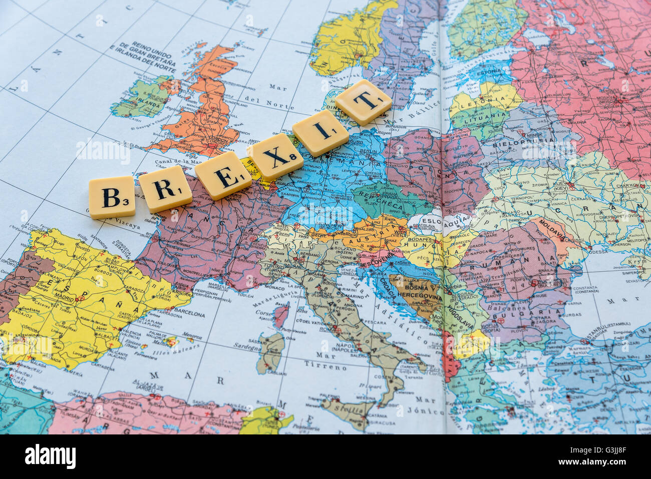 Map Of Europe 2016 Map Of Europe 2016 High Resolution Stock Photography And Images - Alamy