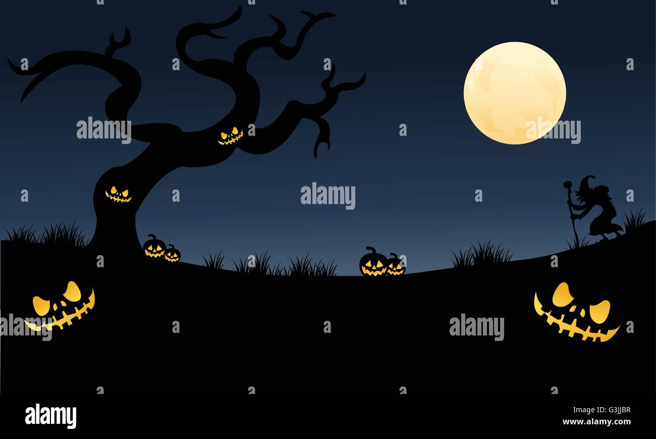 Many pumpkins halloween very scary Stock Vector Image & Art - Alamy