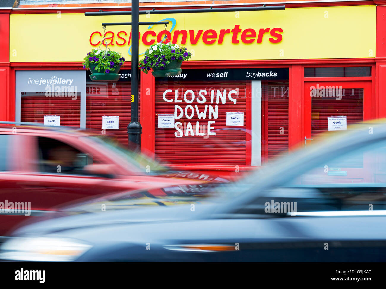 A branch of Cash Converters, now shut down, England UK Stock Photo Alamy