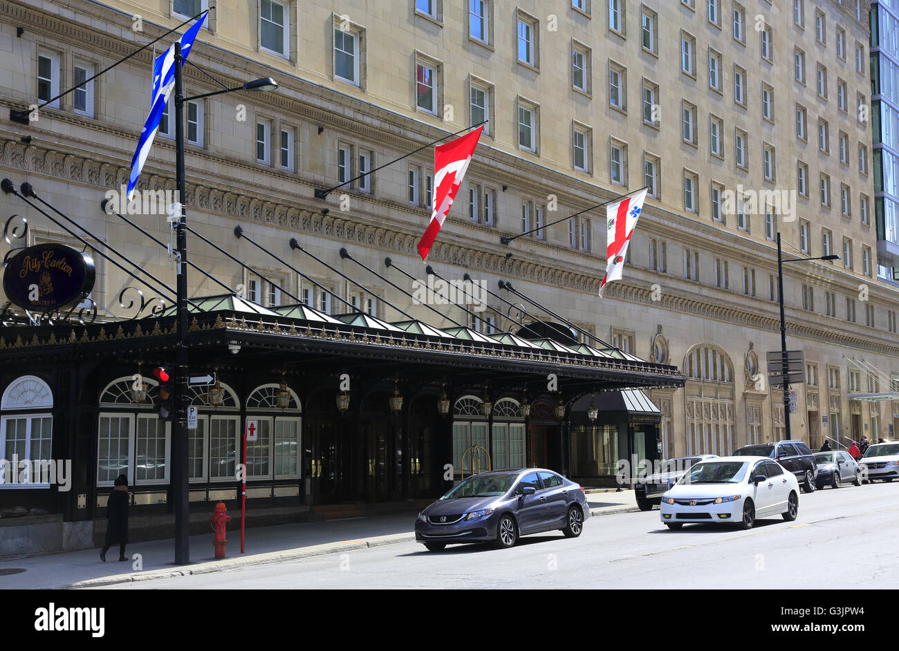 The Ritz-Carlton Hotel on Sherbrooke Street downtown Montreal. Quebec,Canada Stock Photo