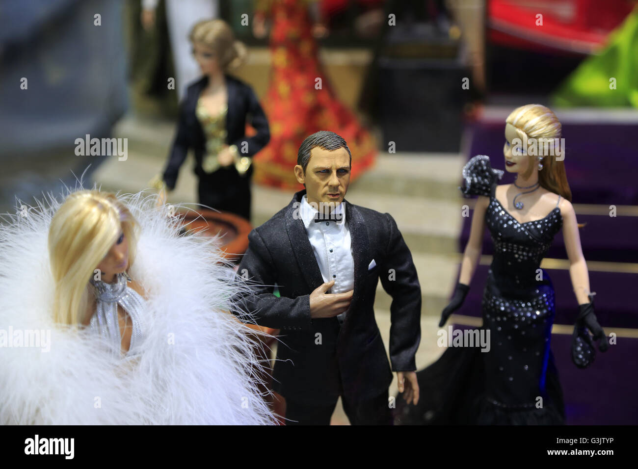 007 Barbie dolls displaying at Barbie Expo the world largest