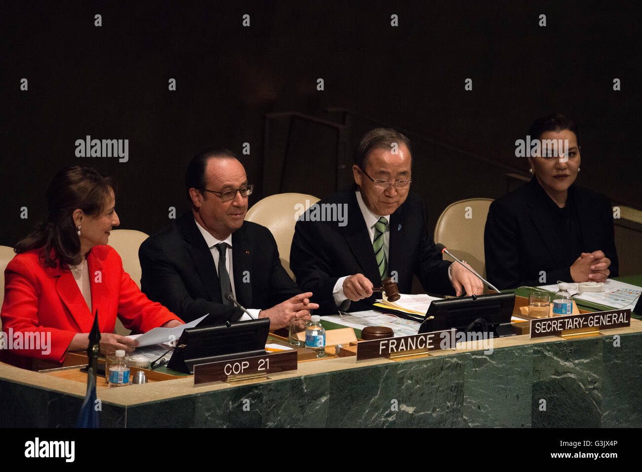 New York City, United States. 22nd Apr, 2016. UN Secretary-General Ban ...