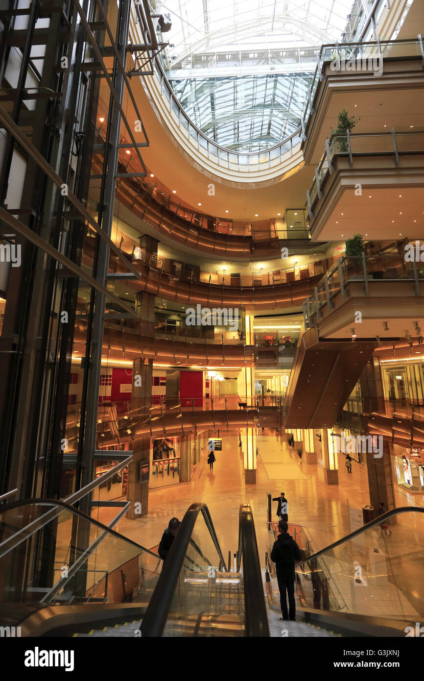 Interior view of Complexe Les Ailes in downtown Montreal. Quebec,Canada ...