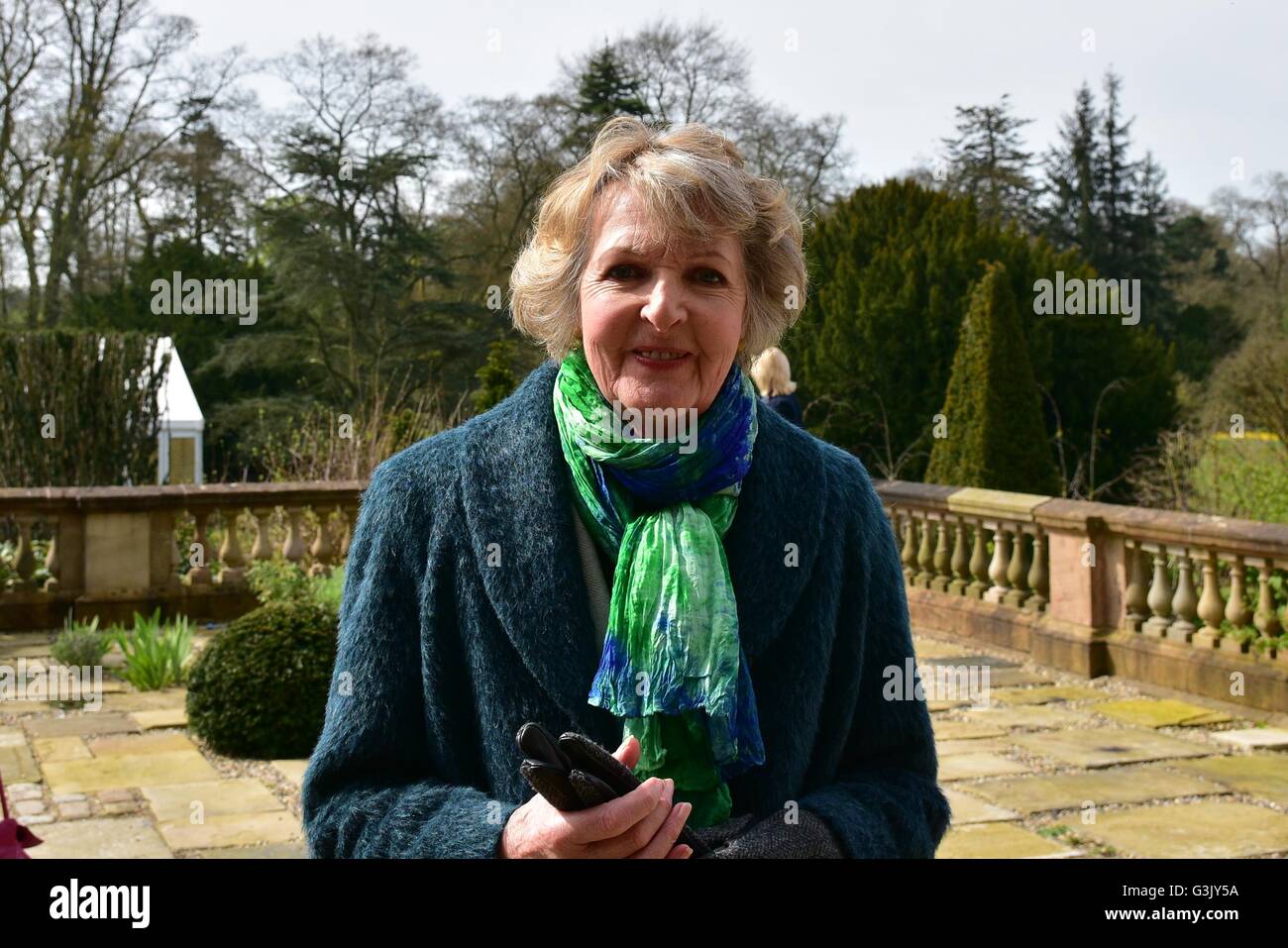 Hillsborough, United Kingdom. 21st Apr, 2016. Actress Penelope Keith in Attendance during a 21 Gun Salute took place in the Grounds of Queen Elizabeths Northern Ireland Residence, Hillsborough Castle to mark Her Majesty's 90th Birthday © Mark Winter/Pacific Press/Alamy Live News Stock Photo