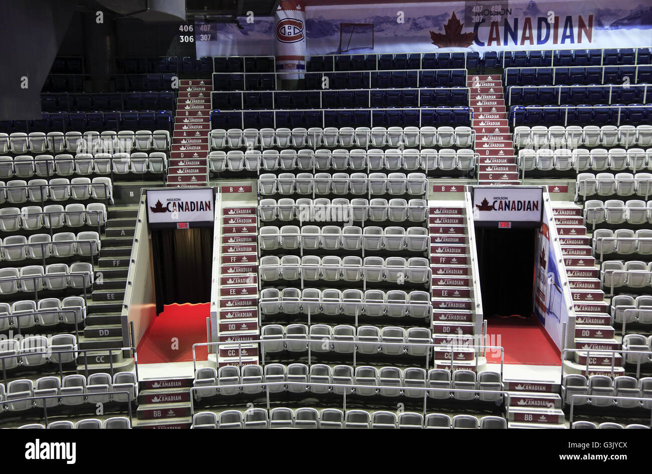 Interior view of Centre Bell aka Bell Center home of National Hockey