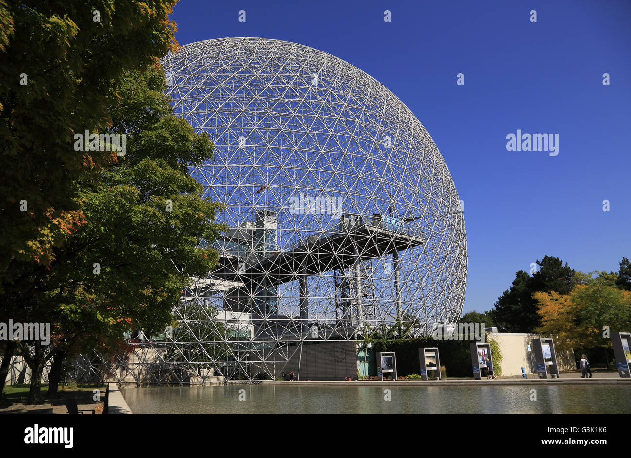 The Montreal Biosphere at Parc Jean-Drapeau in Saint Helen's Island, Montreal, Quebec Province, Canada Stock Photo