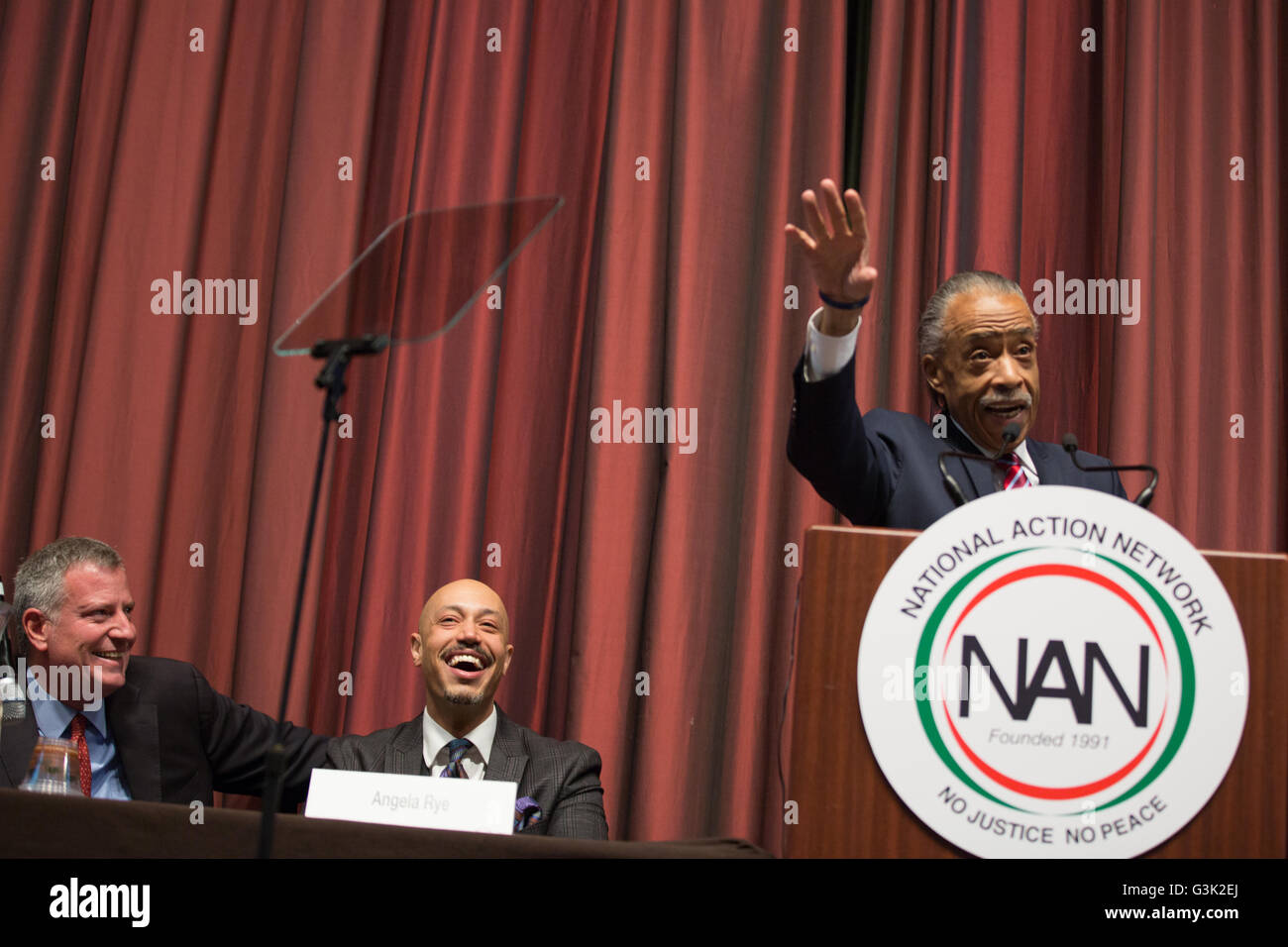 New York, United States. 13th Apr, 2016. Rev. Al Sharpton delivers ...