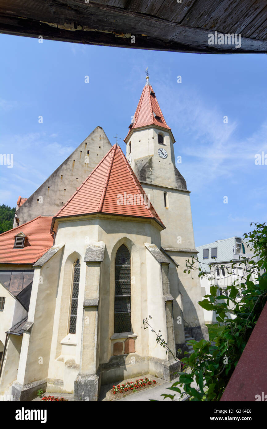 Fortified church and parish church of St. Vitus - Bucklige Welt, Austria, Niederösterreich, Lower Austria, Wiener Alpen, Edlitz Stock Photo