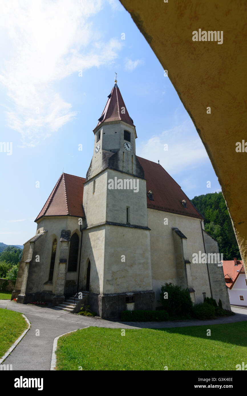 Fortified church and parish church of St. Vitus - Bucklige Welt, Austria, Niederösterreich, Lower Austria, Wiener Alpen, Edlitz Stock Photo