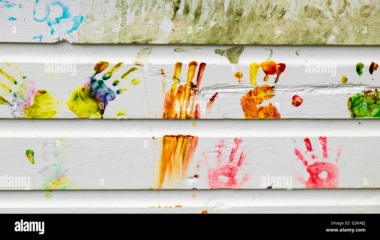 Painted hand prints hi-res stock photography and images - Alamy