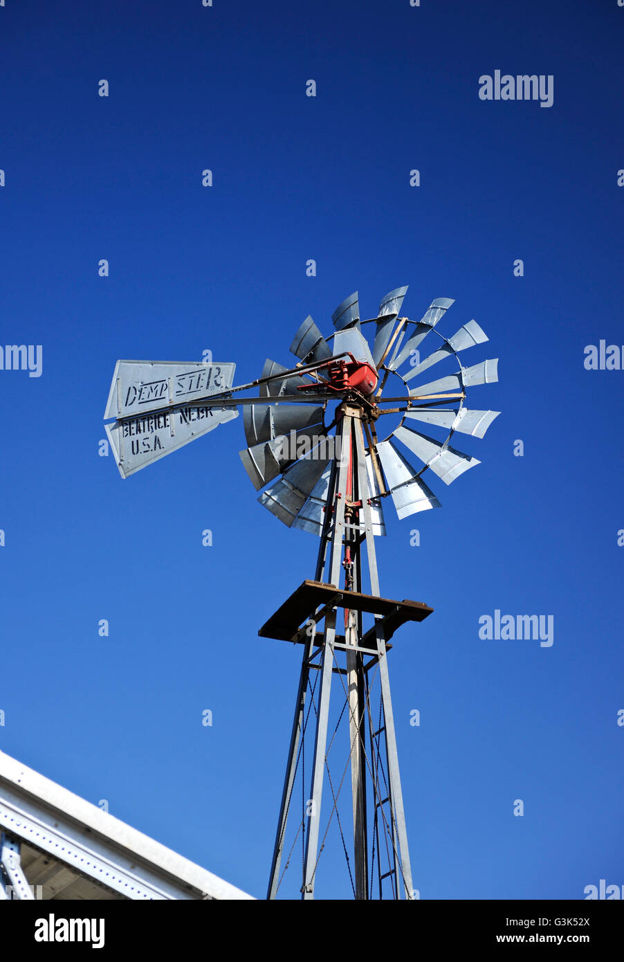 A wind powered water pump, Windmill made by the "Beatrice Dempster Mill