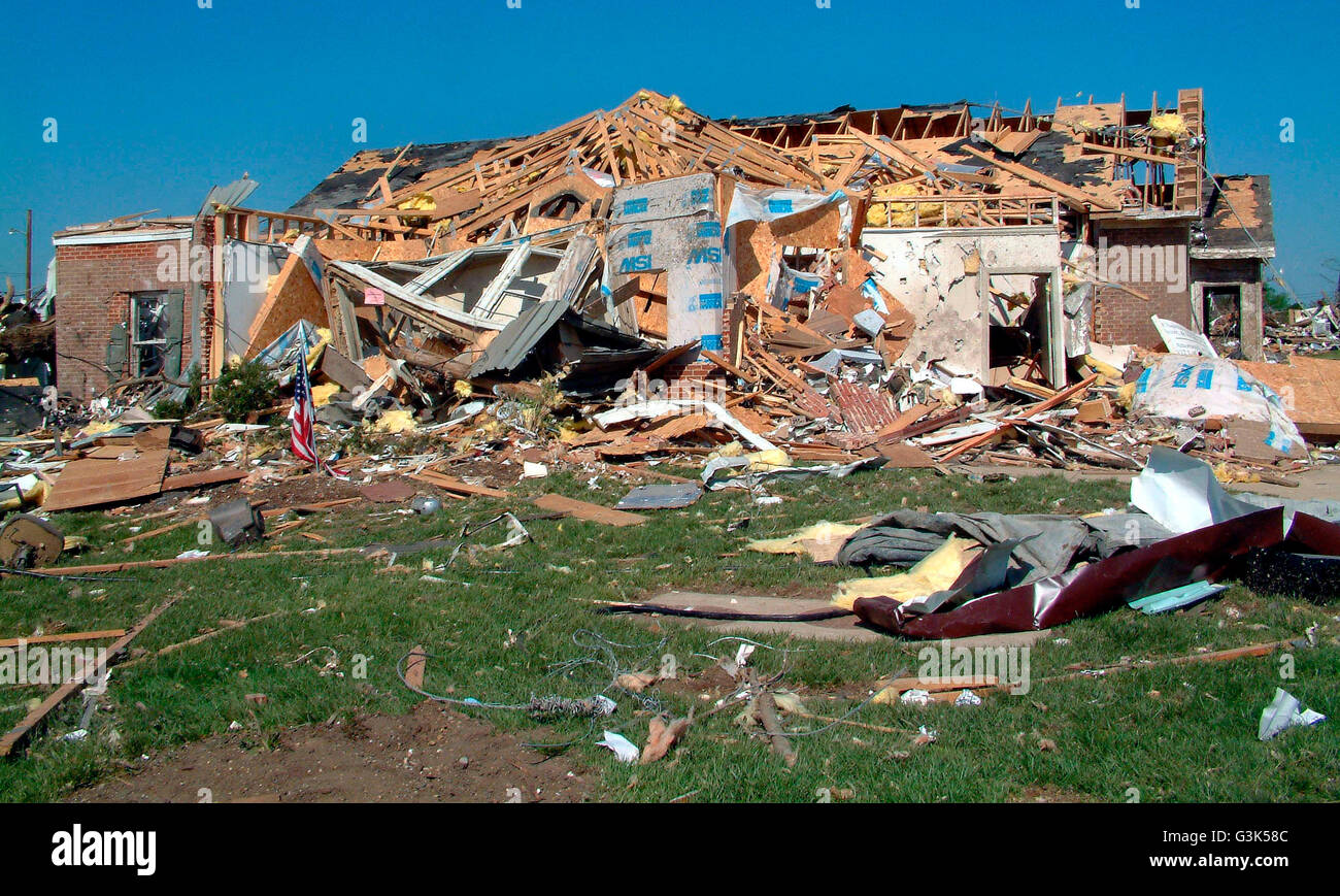 Damage from a tornado in Laplata, Maryland Stock Photo Alamy