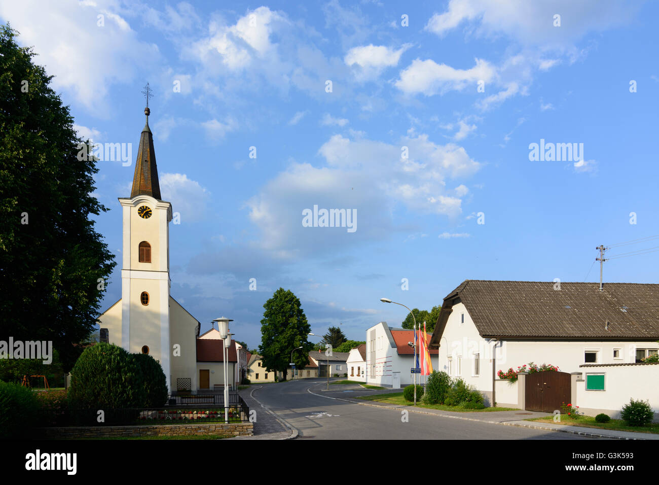 church hl . Johann von Nepomuk, centre village Langeck, Austria, Burgenland, , Lockenhaus Stock Photo