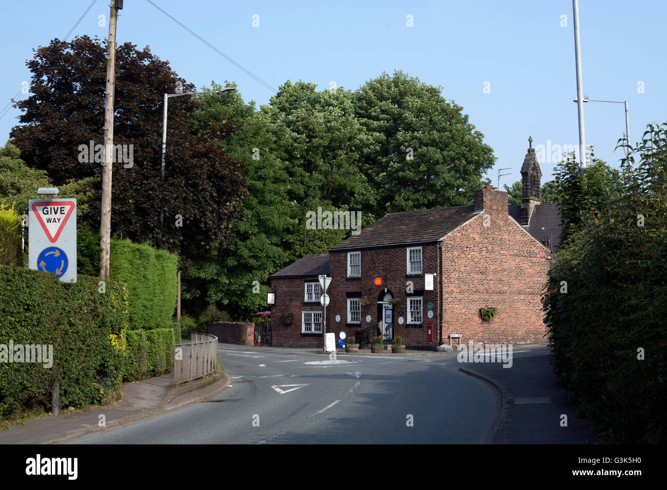 Newburgh village view with post office, Lancashire, England, UK Stock Photo Alamy