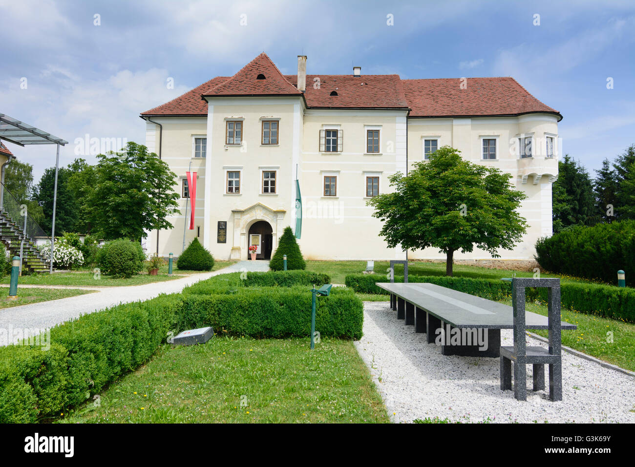 Burgau Castle, Austria, Steiermark, Styria, Steirisches Thermenland - Oststeiermark, Burgau Stock Photo