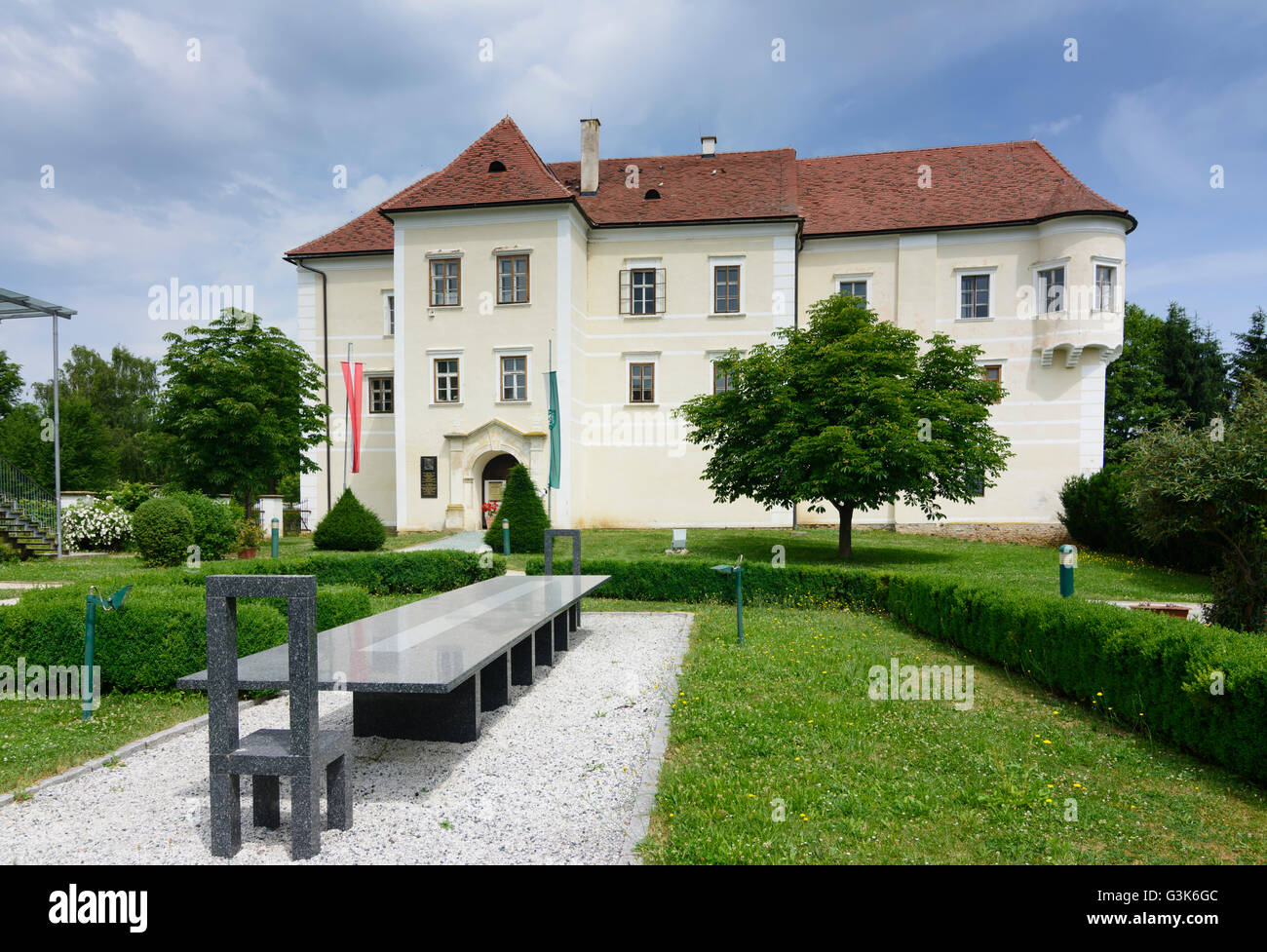 Burgau Castle, Austria, Steiermark, Styria, Steirisches Thermenland - Oststeiermark, Burgau Stock Photo