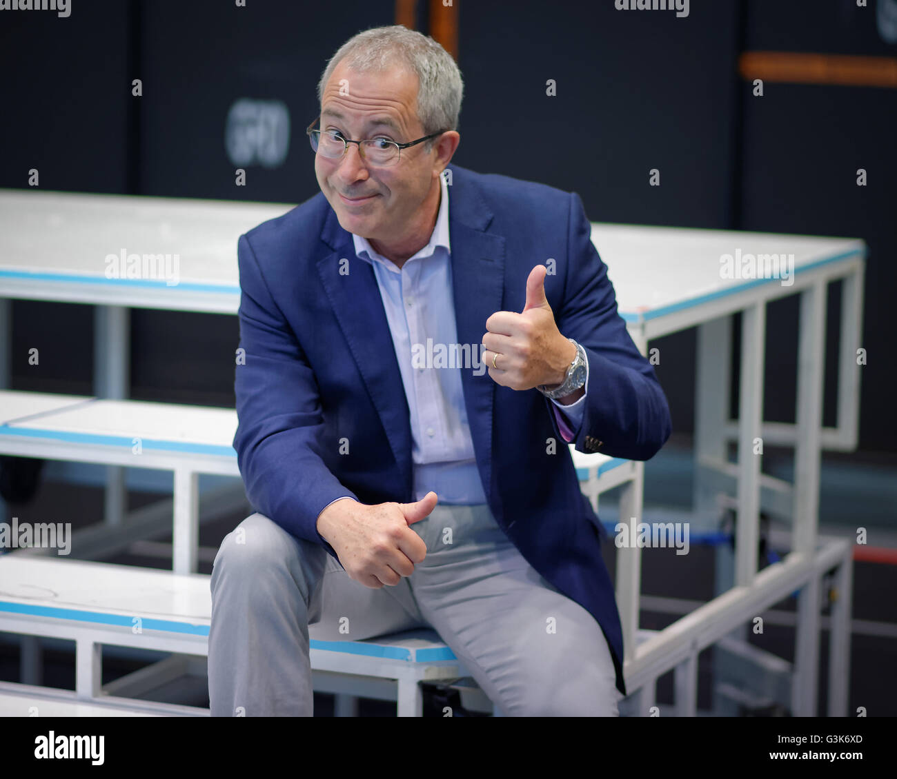 Sydney, Australia. 07th Apr, 2016. Writer/director Ben Elton poses for