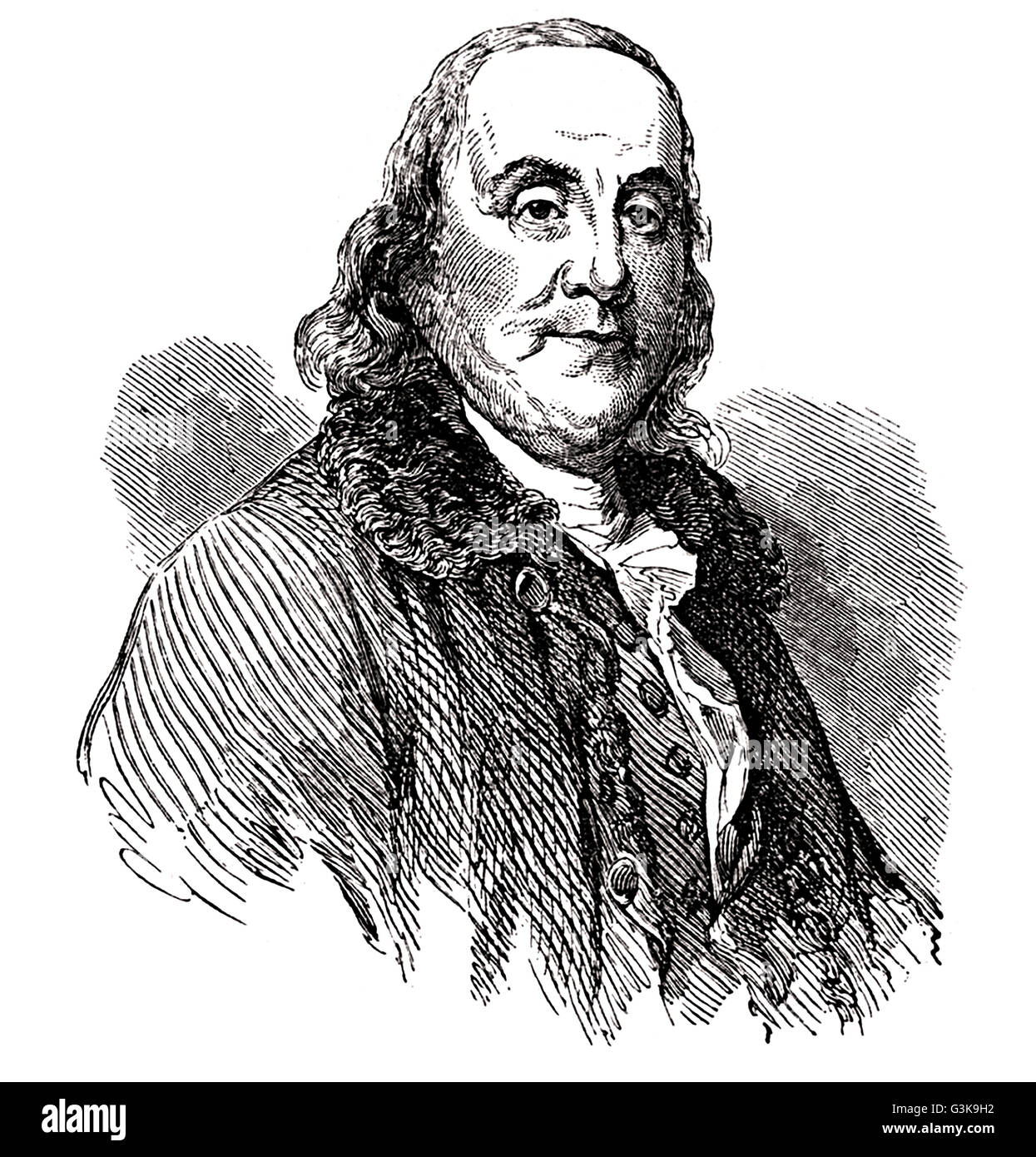 Benjamin Franklin, 1706 - 1790 Stock Photo